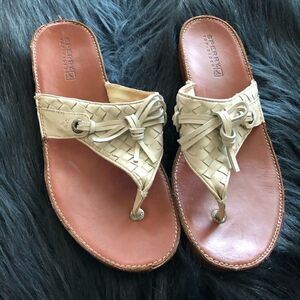 Sperry top sider woven leather white sandal sz 8